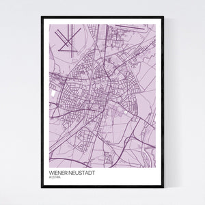 Wiener Neustadt City Map Print