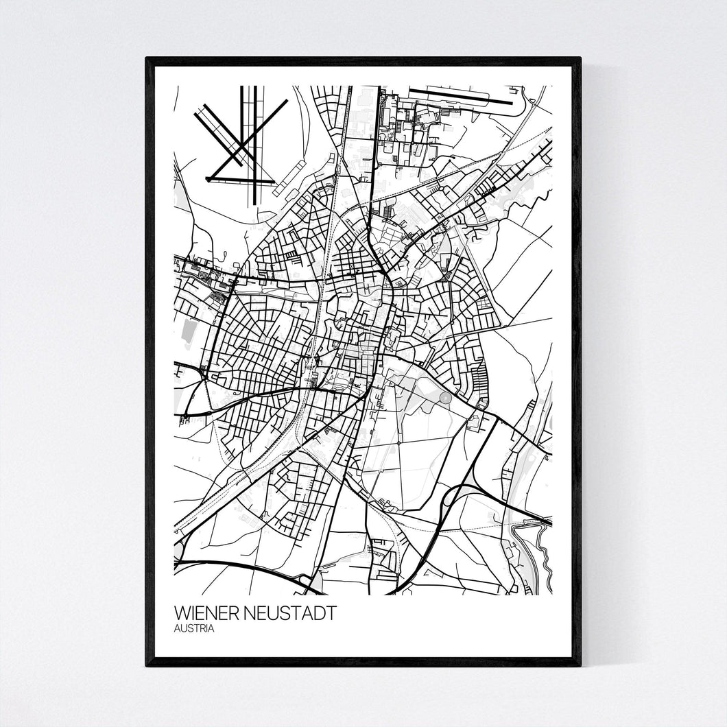 Wiener Neustadt City Map Print
