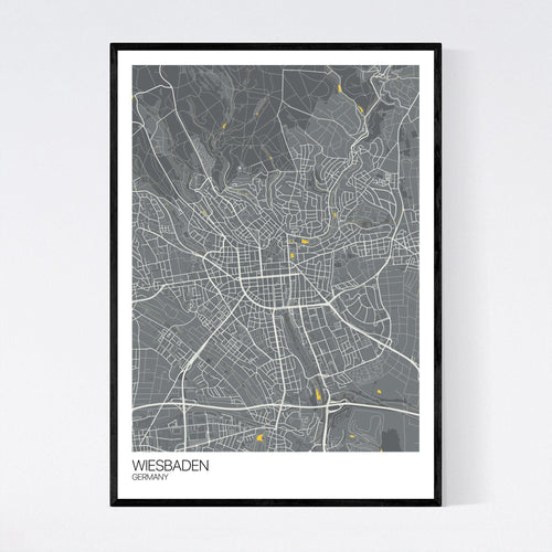 Map of Wiesbaden, Germany