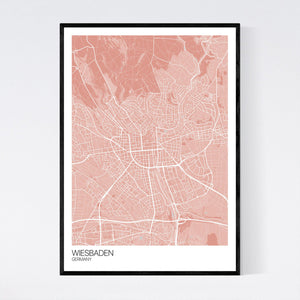 Wiesbaden City Map Print