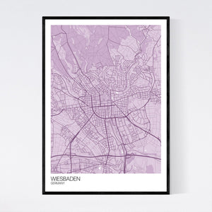 Wiesbaden City Map Print