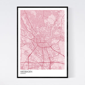 Wiesbaden City Map Print