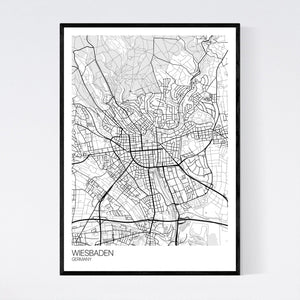 Wiesbaden City Map Print