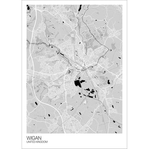 Map of Wigan, United Kingdom