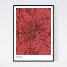 Load image into Gallery viewer, Wigan City Map Print