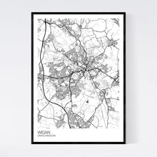 Load image into Gallery viewer, Wigan City Map Print