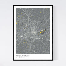 Load image into Gallery viewer, Winston-Salem City Map Print