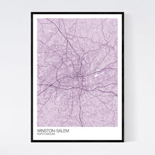 Load image into Gallery viewer, Winston-Salem City Map Print