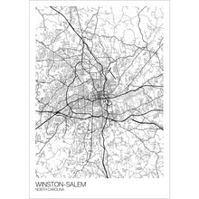 Load image into Gallery viewer, Map of Winston-Salem, North Carolina