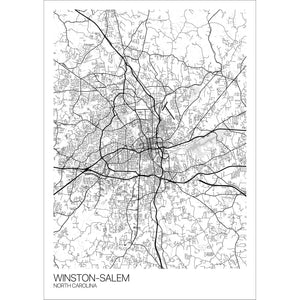 Map of Winston-Salem, North Carolina