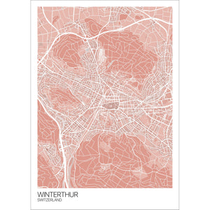 Map of Winterthur, Switzerland