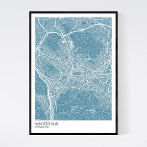 Winterthur City Map Print