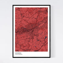 Load image into Gallery viewer, Woking City Map Print