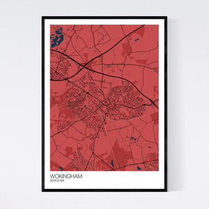 Map of Wokingham, Berkshire