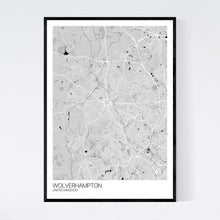 Load image into Gallery viewer, Wolverhampton City Map Print