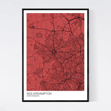 Load image into Gallery viewer, Wolverhampton City Map Print