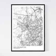 Load image into Gallery viewer, Wolverhampton City Map Print