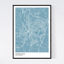 Load image into Gallery viewer, Worcester City Map Print
