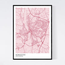 Load image into Gallery viewer, Map of Worcester, United Kingdom