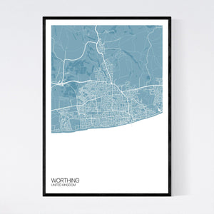 Worthing City Map Print