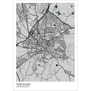Map of Wrexham, United Kingdom