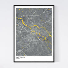 Load image into Gallery viewer, Wrocław City Map Print