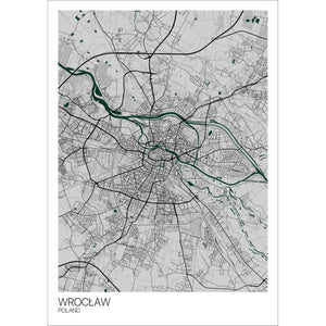Map of Wrocław, Poland