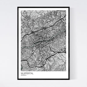 Wuppertal City Map Print