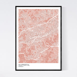 Wuppertal City Map Print