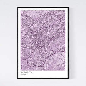 Wuppertal City Map Print