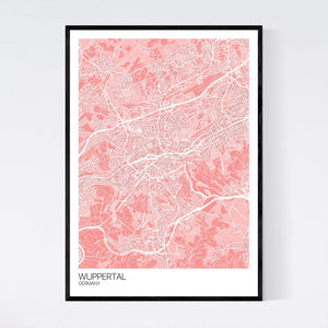 Wuppertal City Map Print