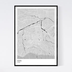 Xi'an City Map Print