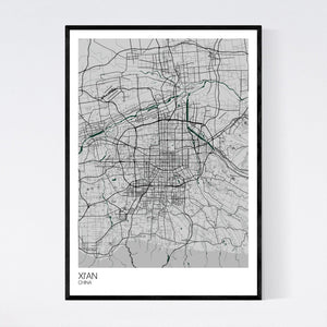 Map of Xi'an, China