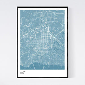 Xi'an City Map Print