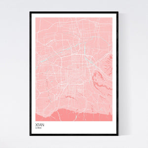 Xi'an City Map Print