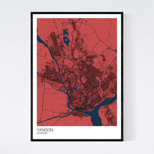 Load image into Gallery viewer, Yangon City Map Print