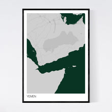 Load image into Gallery viewer, Yemen Country Map Print