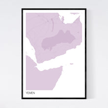 Load image into Gallery viewer, Yemen Country Map Print