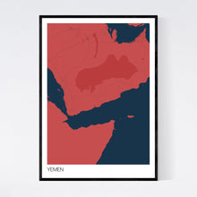 Load image into Gallery viewer, Yemen Country Map Print