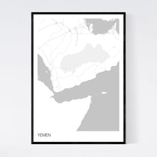 Load image into Gallery viewer, Yemen Country Map Print
