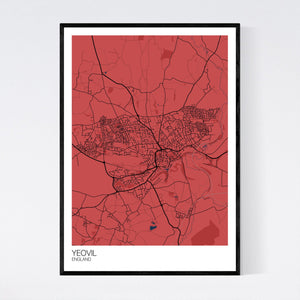 Map of Yeovil, England