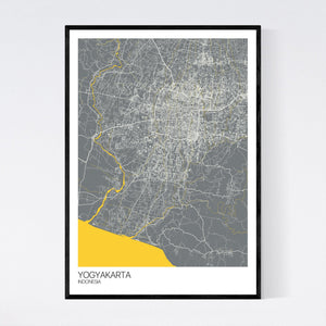 Yogyakarta City Map Print
