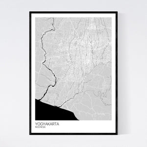 Yogyakarta City Map Print
