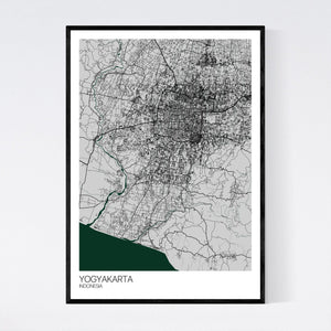 Yogyakarta City Map Print