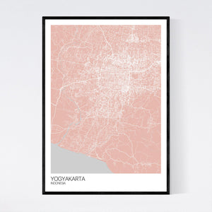 Yogyakarta City Map Print