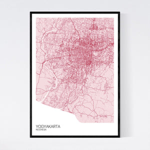 Yogyakarta City Map Print