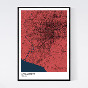 Yogyakarta City Map Print