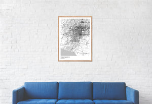 Map of Yogyakarta, Indonesia