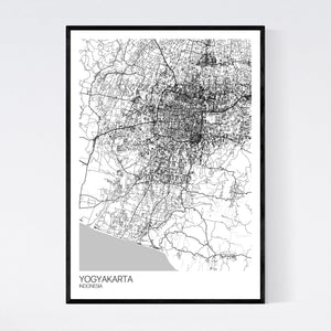 Map of Yogyakarta, Indonesia