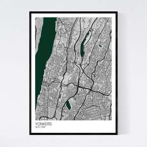 Map of Yonkers, New York